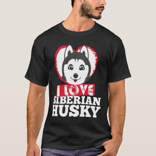 Siberian Husky Dog T-shirt (Voorkant)