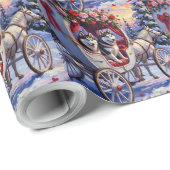 Siberian Husky Dog Valentine's Day Cadeaupapier (Rol Hoek)