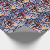 Siberian Husky Dog Valentine's Day Cadeaupapier (Hoek)