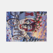 Siberian Husky Dog Valentine's Day Fleece Deken (Voorkant (Horizontaal))