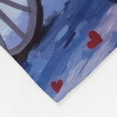 Siberian Husky Dog Valentine's Day Fleece Deken (Hoek)