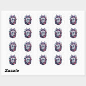 Siberian Husky Dog Vierkante Sticker (Vel)