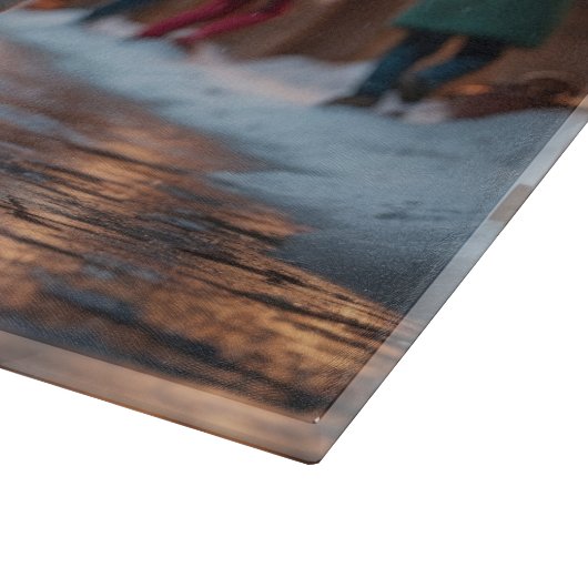 Siberian Husky Dogs Christmas Snow Holiday  Snijplank (Hoek)