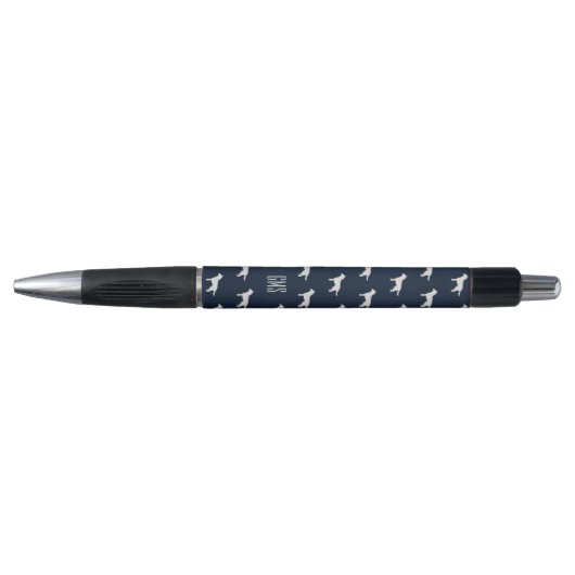 Siberian Husky Dogs Pattern Monogrammed Pen (Voorkant)