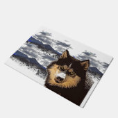 Siberian Husky door Mat (Schuin)