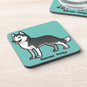 Siberian Husky Drankjes Onderzetter (Linkerzijde)