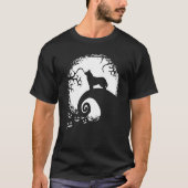 Siberian Husky en Moon Halloween T-shirt (Voorkant)