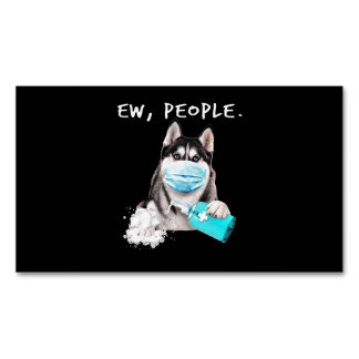 Siberian Husky Ew People die een gezichtsmasker dr Magnetisch Visitekaartje