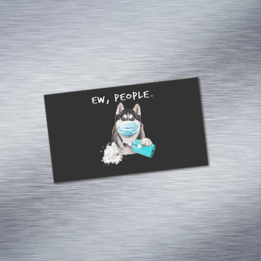 Siberian Husky Ew People die een gezichtsmasker dr Magnetisch Visitekaartje (Voorbeeld)