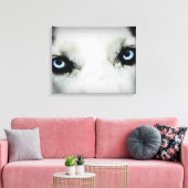 Siberian Husky Eyes Canvas Afdruk (Insitu (Woonkamer))