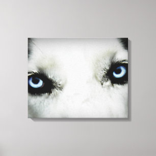 Siberian Husky Eyes Canvas Afdruk