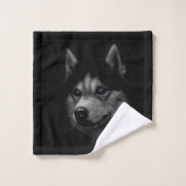 Siberian Husky Face Bad Handdoek (Wasdoekje)