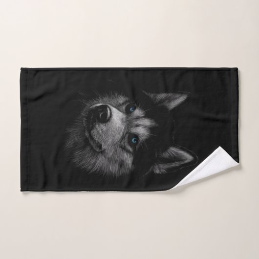 Siberian Husky Face Bad Handdoek (Handdoek)