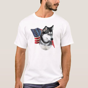 Siberian Husky Flag T-shirt