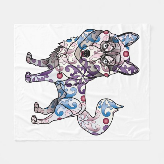 Siberian Husky Fleece Blanket (Voorkant (Horizontaal))