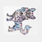Siberian Husky Fleece Blanket Deken (Voorkant (Horizontaal))