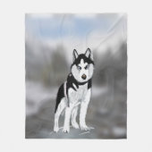 Siberian Husky Fleece Deken (Voorkant)