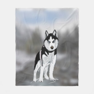 Siberian Husky Fleece Deken