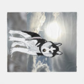 Siberian Husky Fleece Deken (Voorkant (Horizontaal))