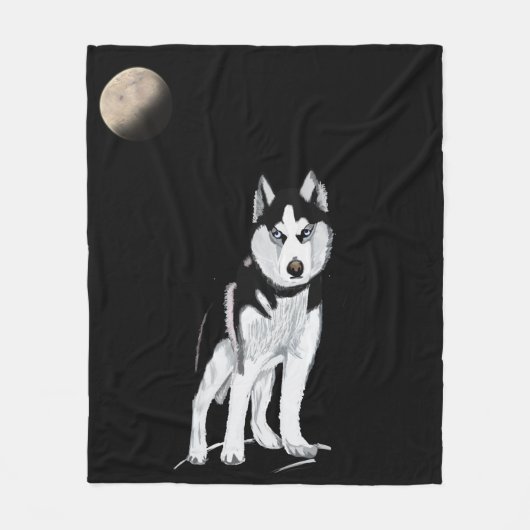 Siberian Husky Fleece Deken (Voorkant)