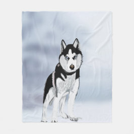 Siberian Husky Fleece Deken