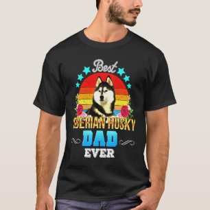 Siberian Husky Floral T-shirt