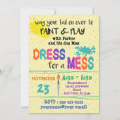 Siberian Husky Fun Art Birthday Party Invitation Kaart (Achterkant)