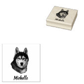 Siberian Husky Gepersonaliseerd Rubberstempel (Gestempeld)