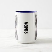 Siberian Husky gepersonaliseerde mug Mok (Midden)