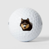 Siberian Husky Golfballen (Voorkant)