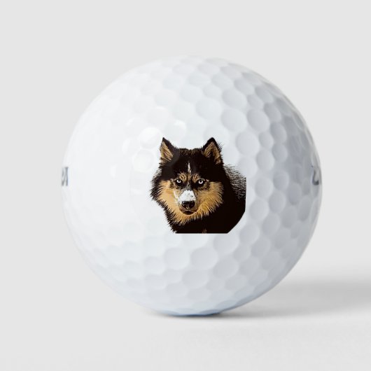Siberian Husky Golfballen (Voorkant)
