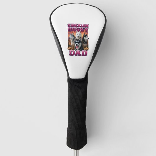 Siberian Husky Golfheadcover (Voorkant)