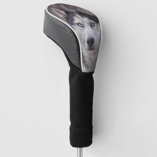 Siberian Husky Golfheadcover (Schuin)