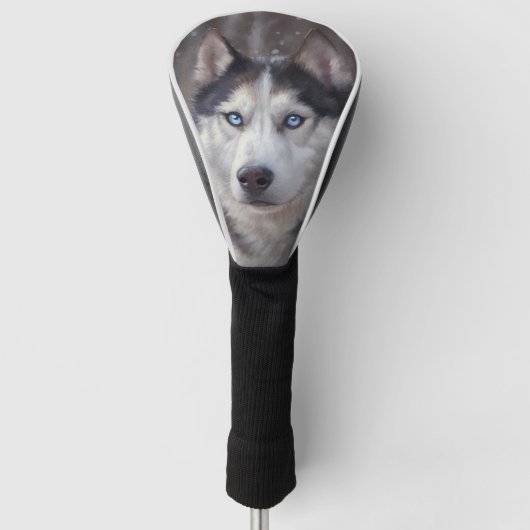 Siberian Husky Golfheadcover (Voorkant)
