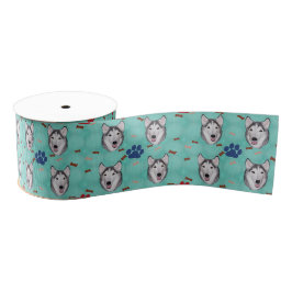 Siberian Husky Grosgrain Lint