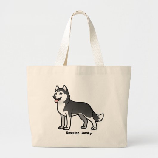 Siberian Husky Grote Tote Bag (Voorkant)