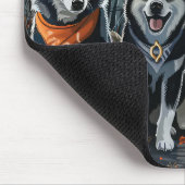 Siberian Husky Halloween Spel Halloween Muismat (Hoek)