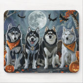 Siberian Husky Halloween Spel Halloween Muismat (Voorkant)