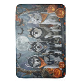 Siberian Husky Halloween Spelterig Badmat (Voorkant Verticaal)