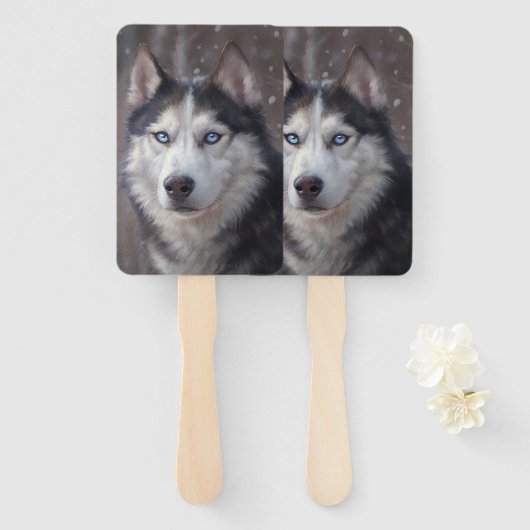 Siberian Husky Handwaaier (Voorkant en achterkant)