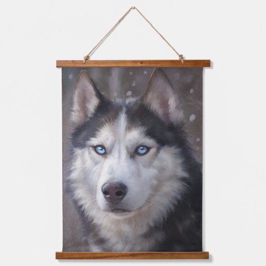 Siberian Husky Hangend Wandkleed (Voorkant)