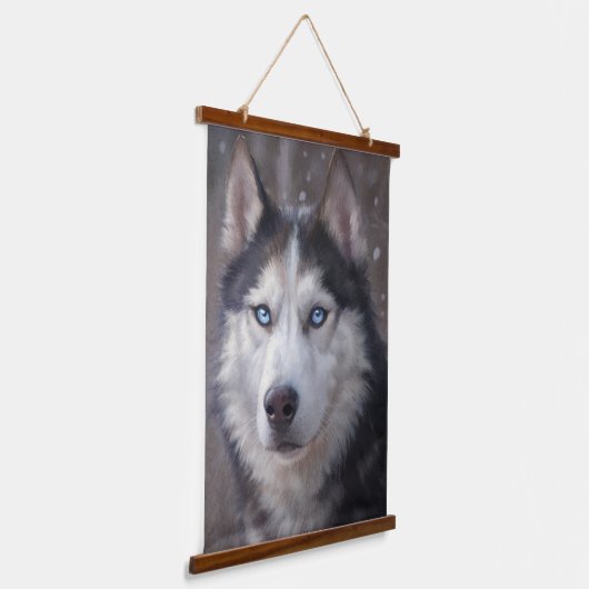 Siberian Husky Hangend Wandkleed (Gebogen)