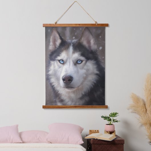 Siberian Husky Hangend Wandkleed (Slaapkamer)