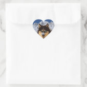 Siberian Husky Heart Sticker (Tas)