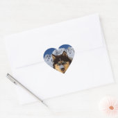 Siberian Husky Heart Sticker (Envelop)