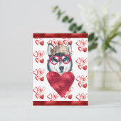 Siberian Husky Hearts Hondenliefhebber Valentijn G Feestdagenkaart (Staand voorkant)