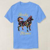 Siberian Husky Herfst Pattern Pumpkin Autumn Leave T-shirt (Design voorkant)