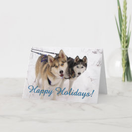 Siberian Husky Holiday Card Feestdagen Kaart