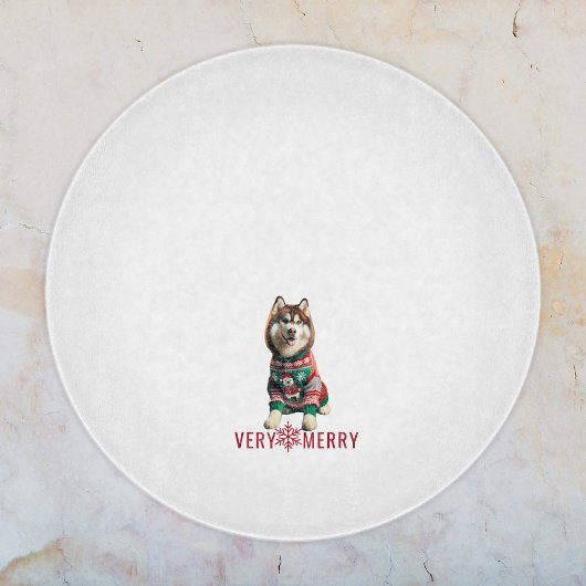Siberian Husky Holiday Snijplank