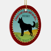 Siberian Husky Home Keramisch Ornament (Rechts)